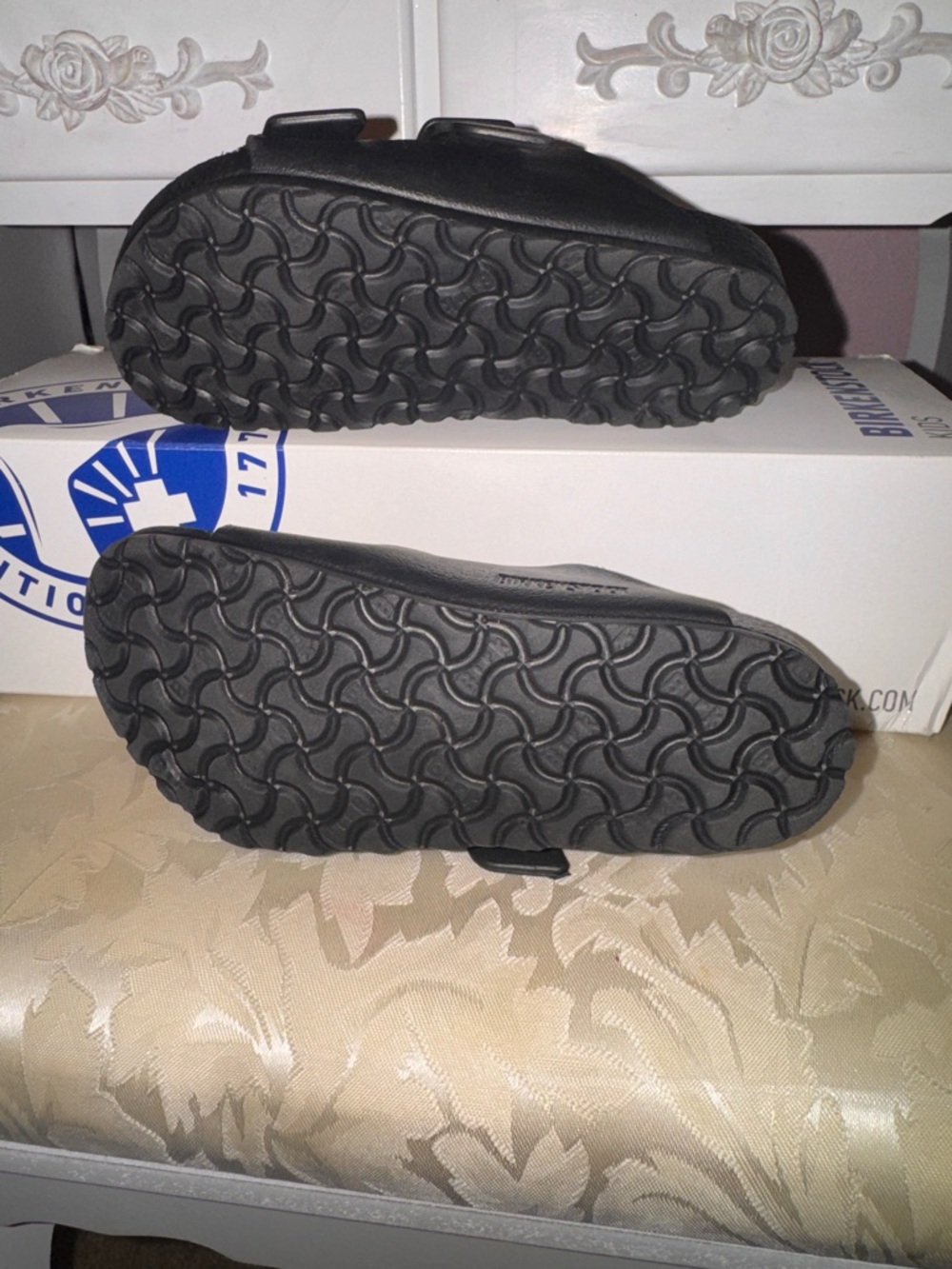 Birkenstock Arizona EVA Double-Strap Sandals in Black - Picture 3 of 4